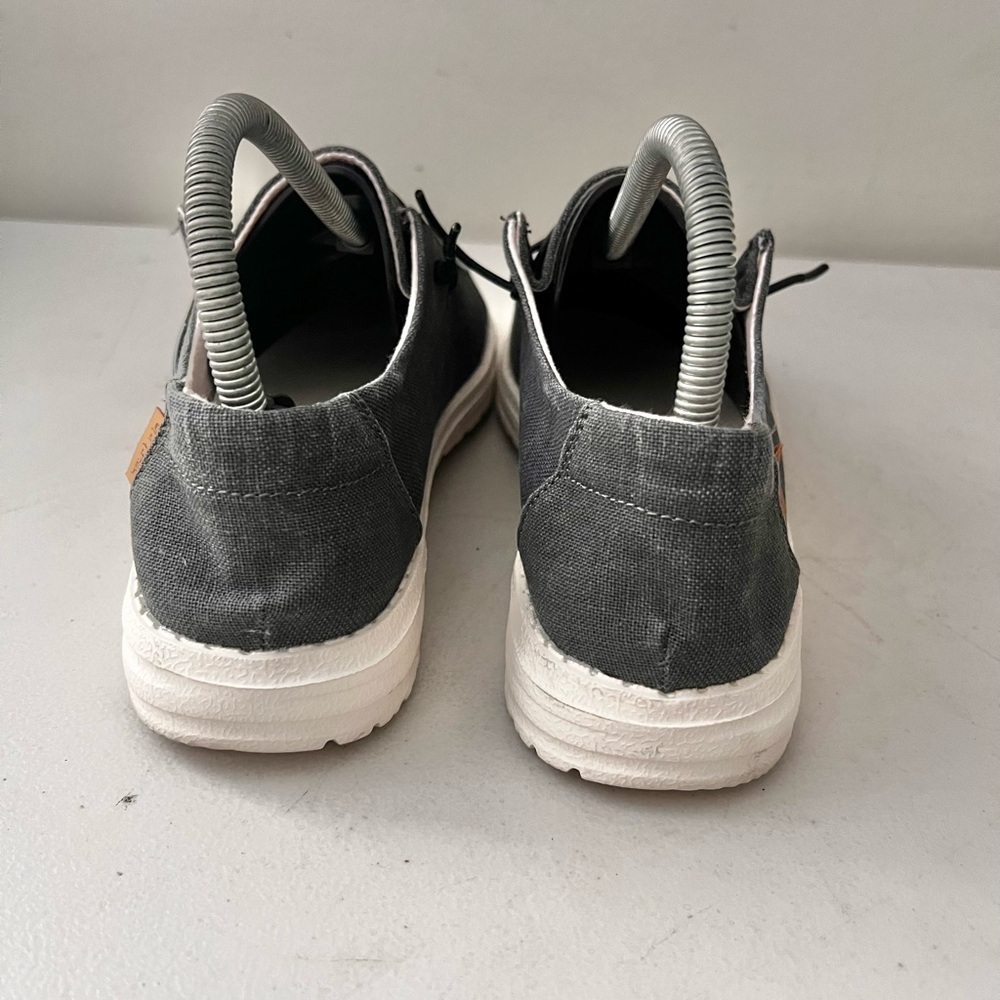 Hey Dude Wendy Chambray Off Black Slip On Loafers Men’s Size 7 - Picture 4 of 6